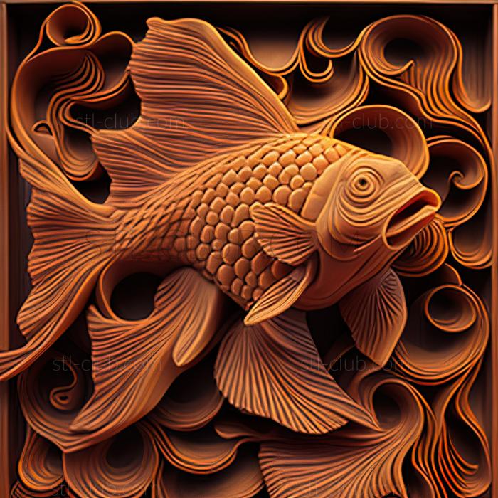 st Curly   gilled goldfish fish